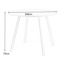 Ēdamgalds apaļš OAKLAND